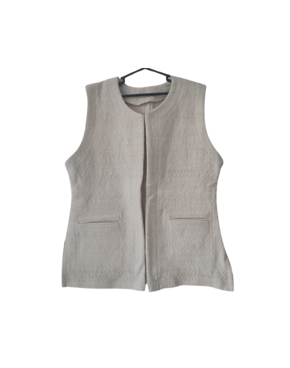 Chaleco blanco 100% lana