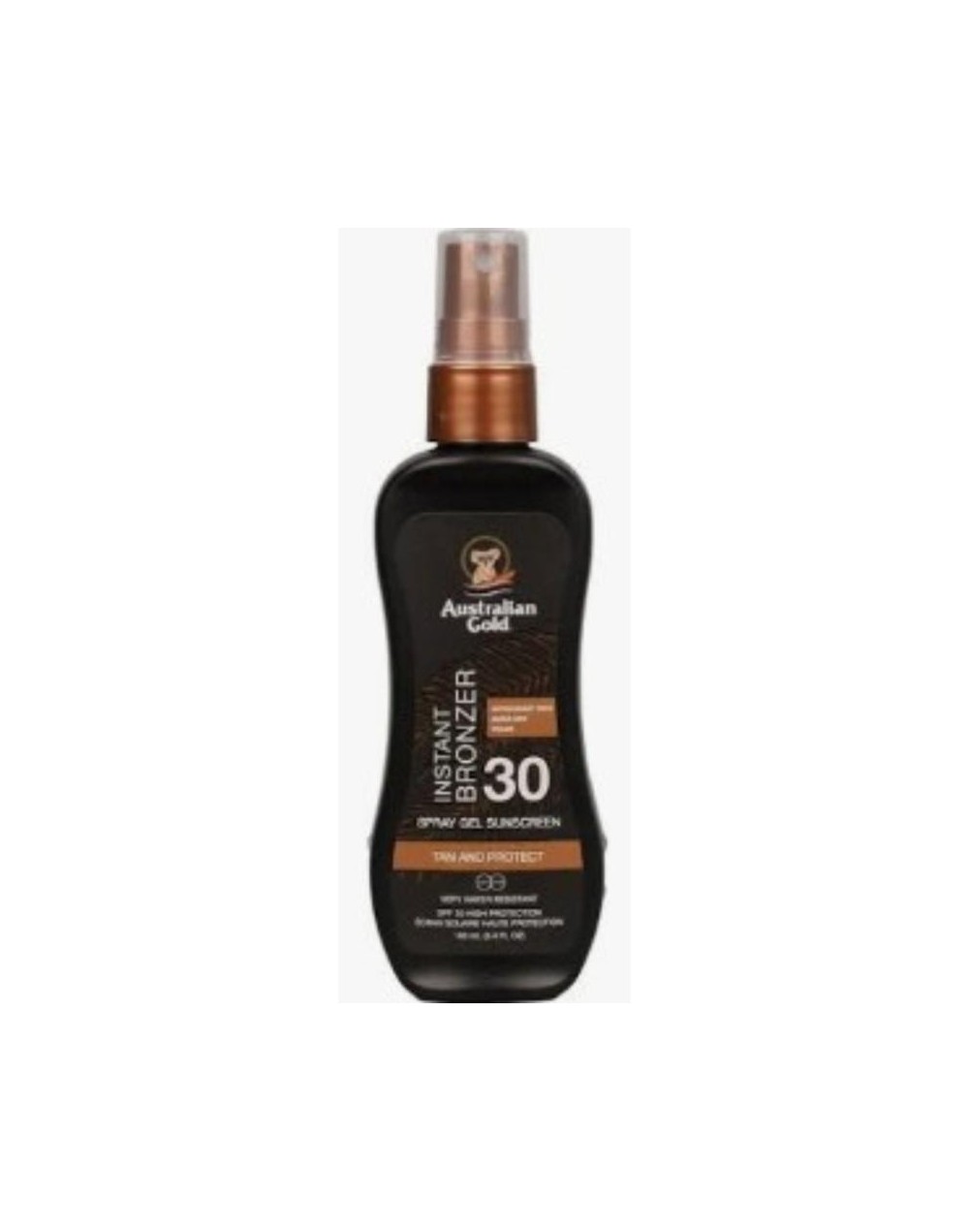 AUSTRALIAN GOLD INSTANT BRONZER 30SPF SPRAY GEL SUNSCREEN