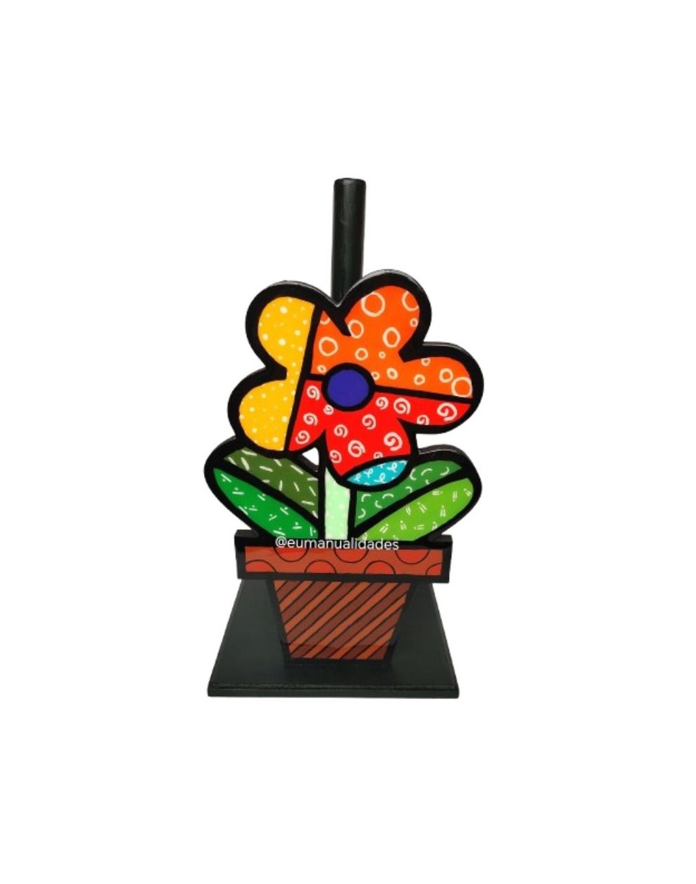 Porta rollo papel cocina flor britto