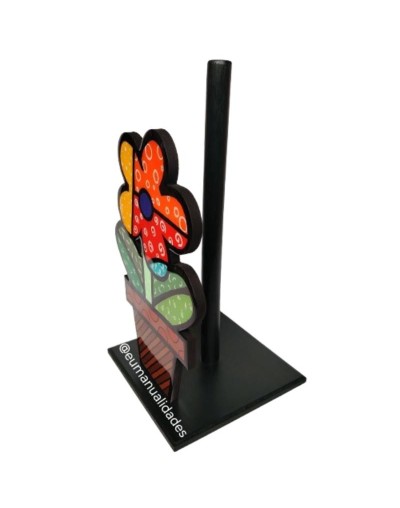 Porta rollo papel cocina flor britto