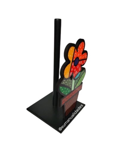 Porta rollo papel cocina flor britto