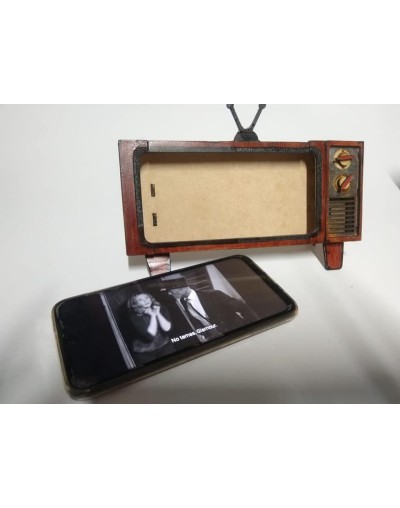 Soporte para celular televisor vintage 