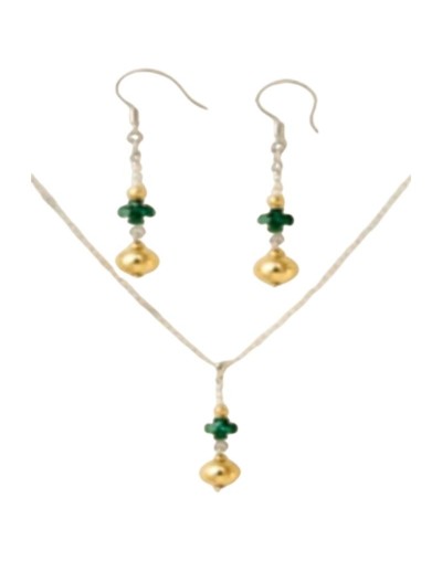 Set de cadena y aretes Margarita