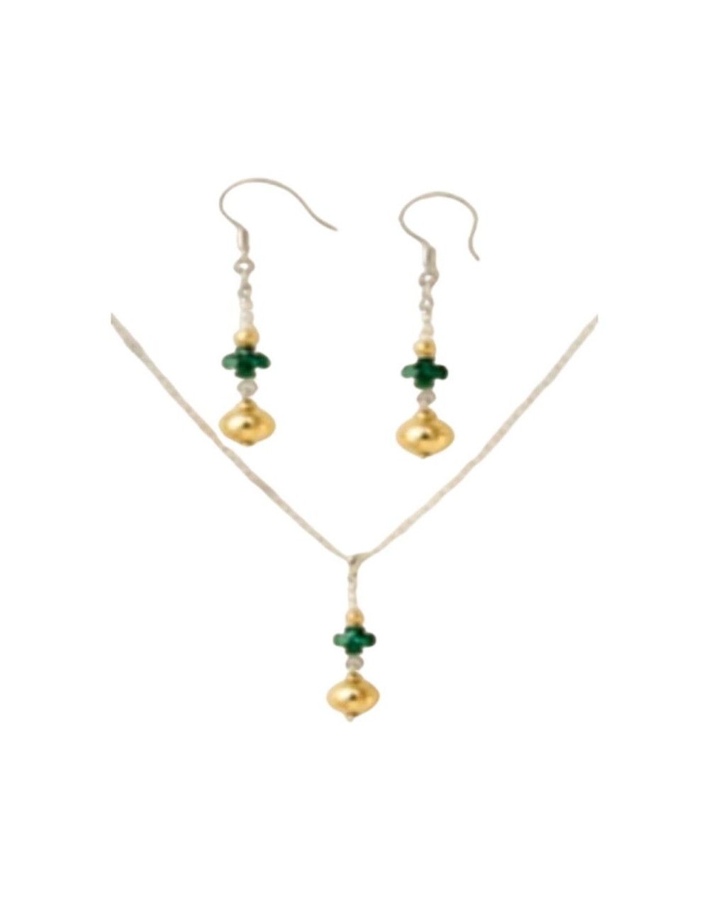 Set de cadena y aretes Margarita