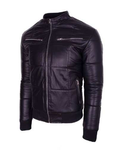 Chaqueta en Cuero VACUNO LCHL15 NEGRA La Chaqueteria
