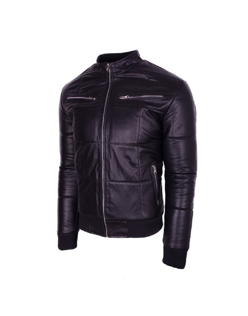 Chaqueta en Cuero VACUNO LCHL15 NEGRA La Chaqueteria