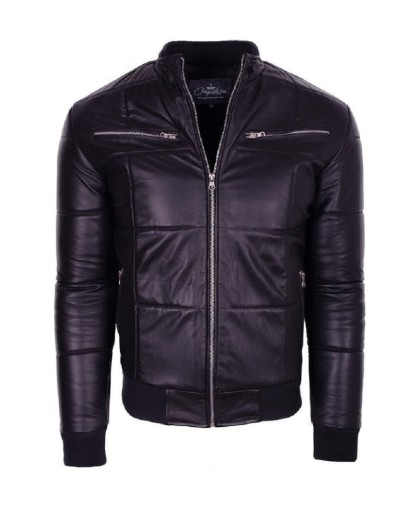 Chaqueta en Cuero VACUNO LCHL15 NEGRA La Chaqueteria