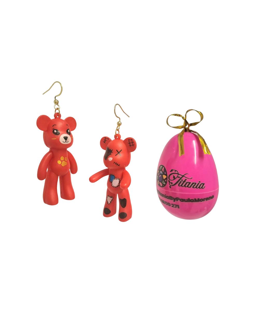 Aretes de Ositos Amrillo y/o Rojo