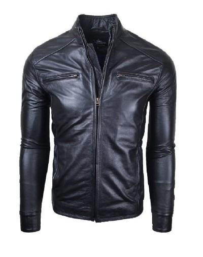 chaqueta en cuero lchl33 negra la chaqueteria 