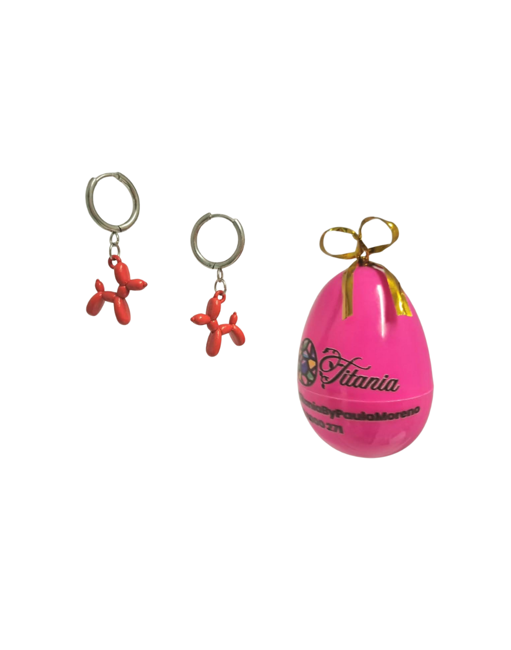 Aretes de Perros Globo de Fiestas