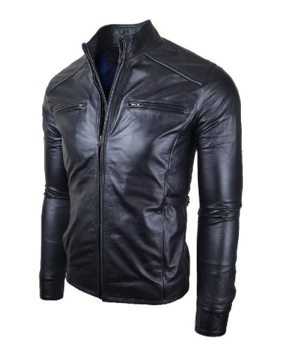 chaqueta en cuero lchl33 negra la chaqueteria 