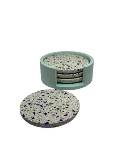 Juego de portavasos circular 