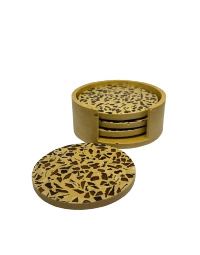 Juego de portavasos circular 