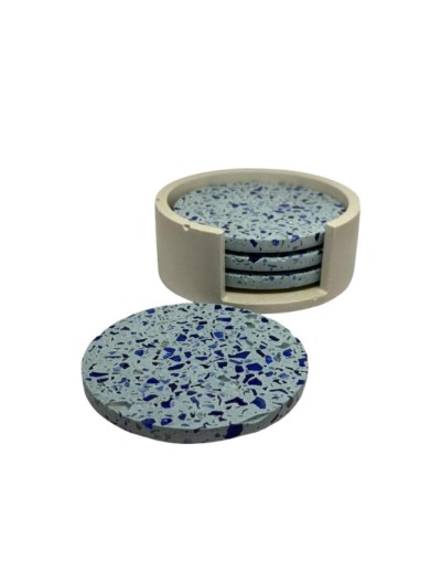 Juego de portavasos circular 