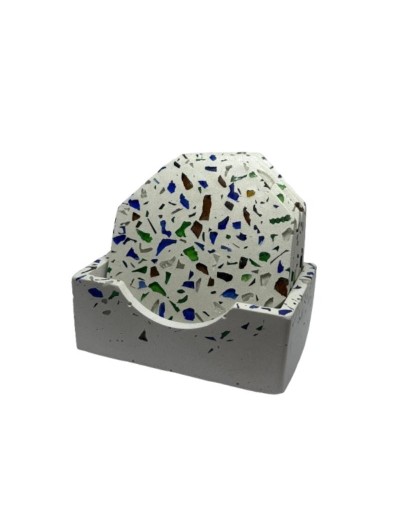 Juego de portavasos octagonales