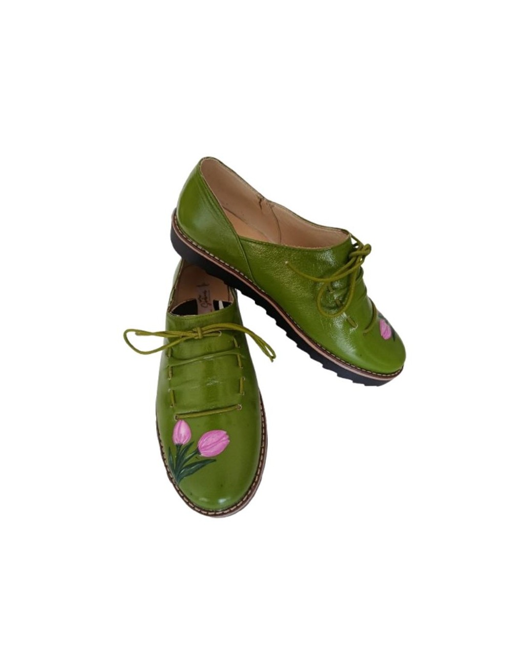 Mocasin verde pintado