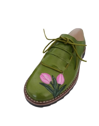 Mocasin verde pintado