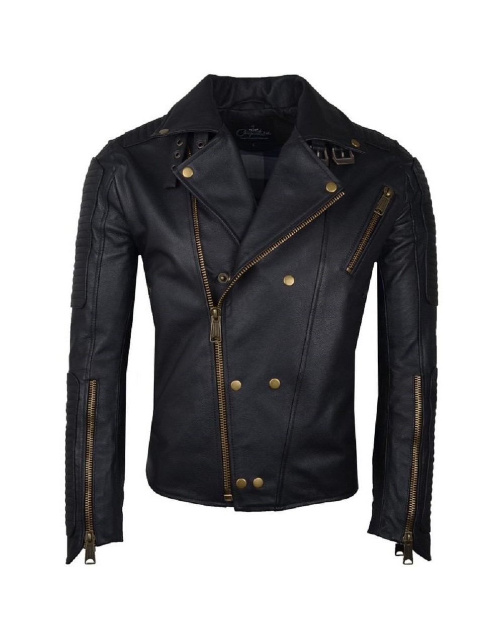 Chaqueta en cuero dragon black brush la chaqueteria