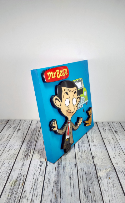 Cuadro personalizado de Mr Bean en relieve  Viverarte