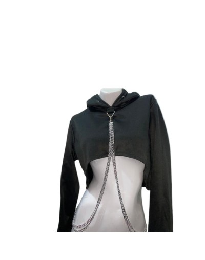 Buzos hoodie post-punk para dama Sombrío & Sublime 