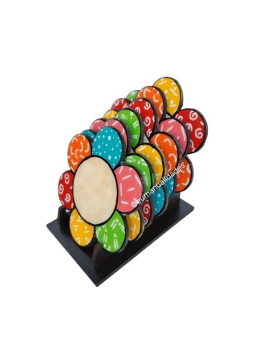 Portavasos flores britto