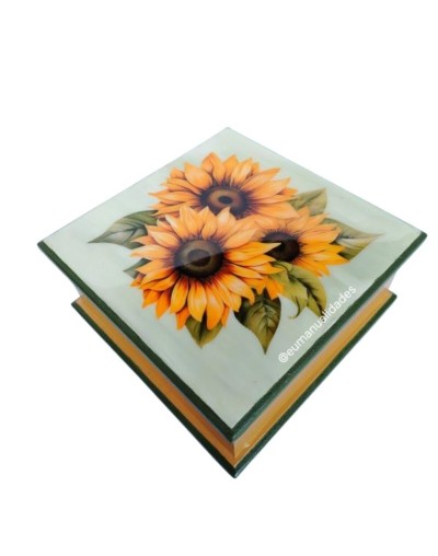 Servilletero tres girasoles