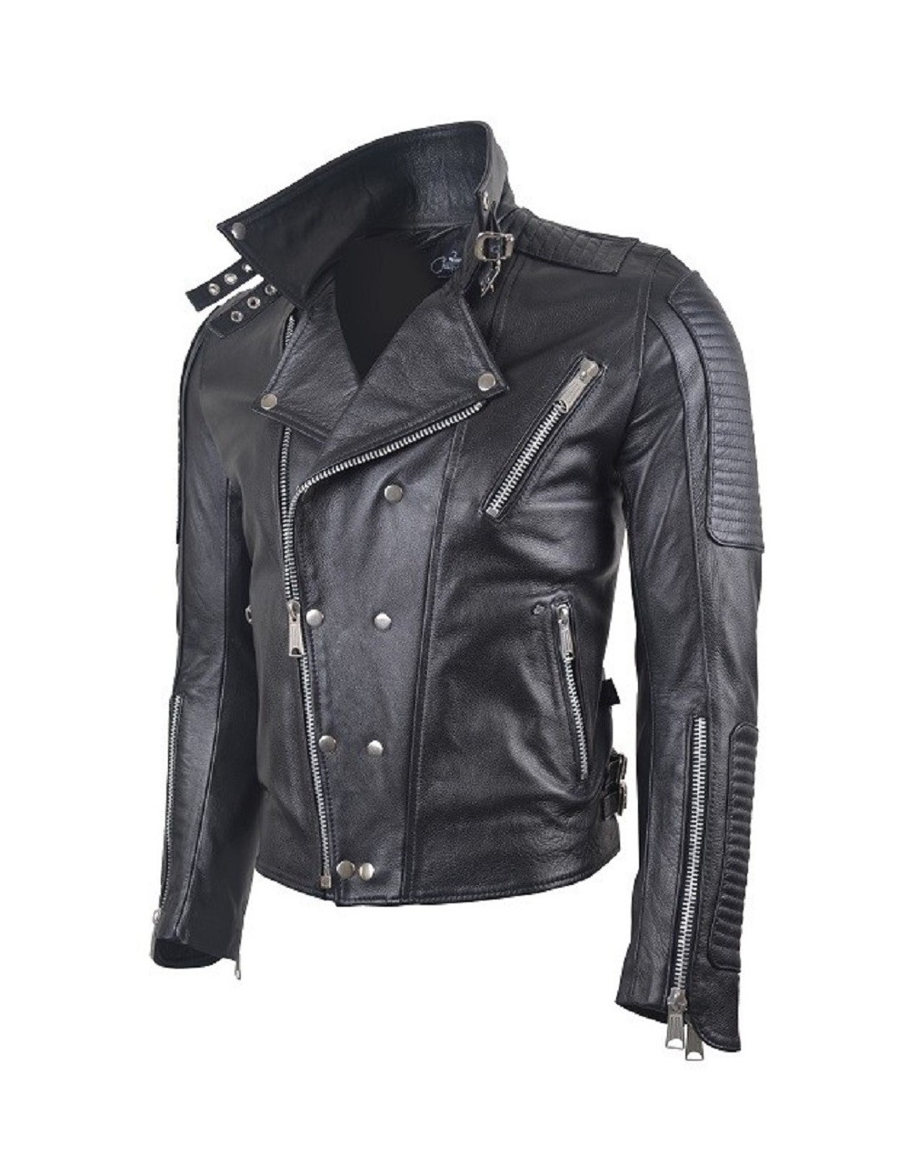 Chaqueta En Cuero Dragon Black Silver la chaqueteria