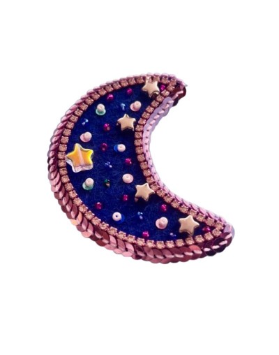 Prendedor bordado Luna