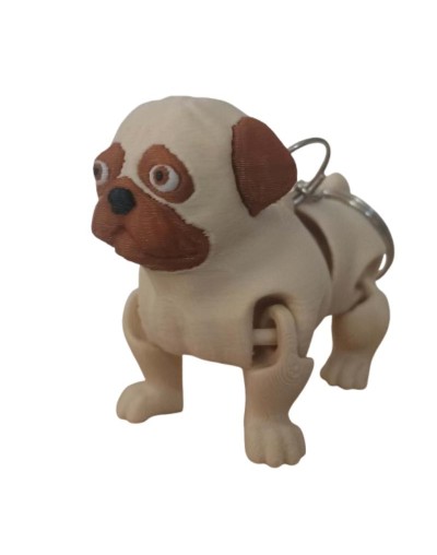 Llavero Articulado Pug Personalizado