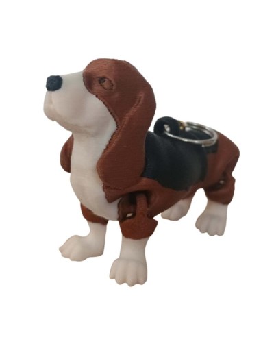 Llavero Articulado Basset Hound Personalizado