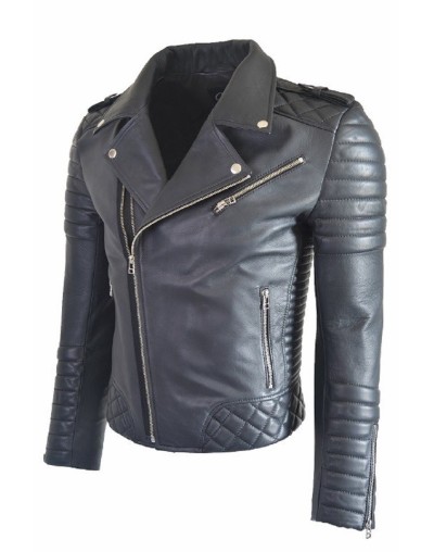 Chaqueta En Cuero Blug 10 Black la chaqueteria 