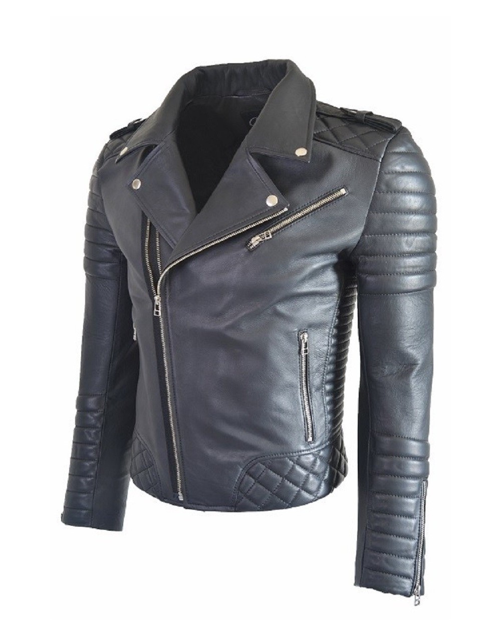 Chaqueta En Cuero Blug 10 Black la chaqueteria 