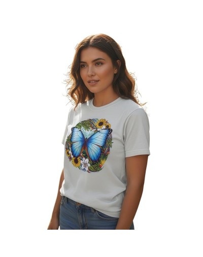 Camiseta Unisex Mariposa Morpho | De Ángel - Diseño y Textiles