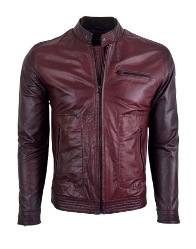 Chaqueta En Cuero Lchl02 Wine la chaqueteria 