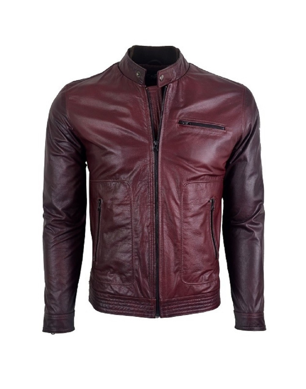 Chaqueta En Cuero Lchl02 Wine la chaqueteria 