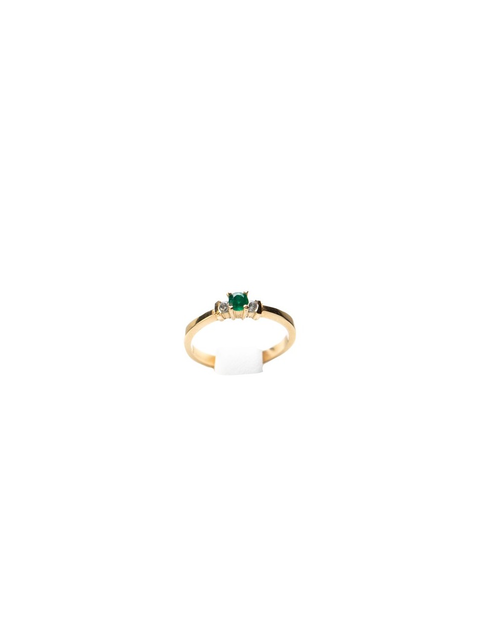 💍 Anillo de Esmeralda y Diamantes en Oro 18k