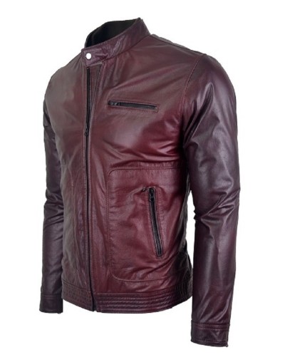 Chaqueta En Cuero Lchl02 Wine la chaqueteria 