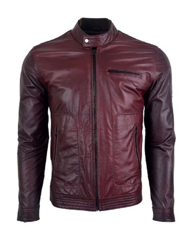 Chaqueta En Cuero Lchl02 Wine la chaqueteria 