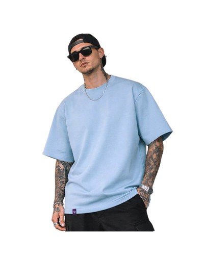 Camiseta Oversize Azul Cielo Streetwear – Xmoks