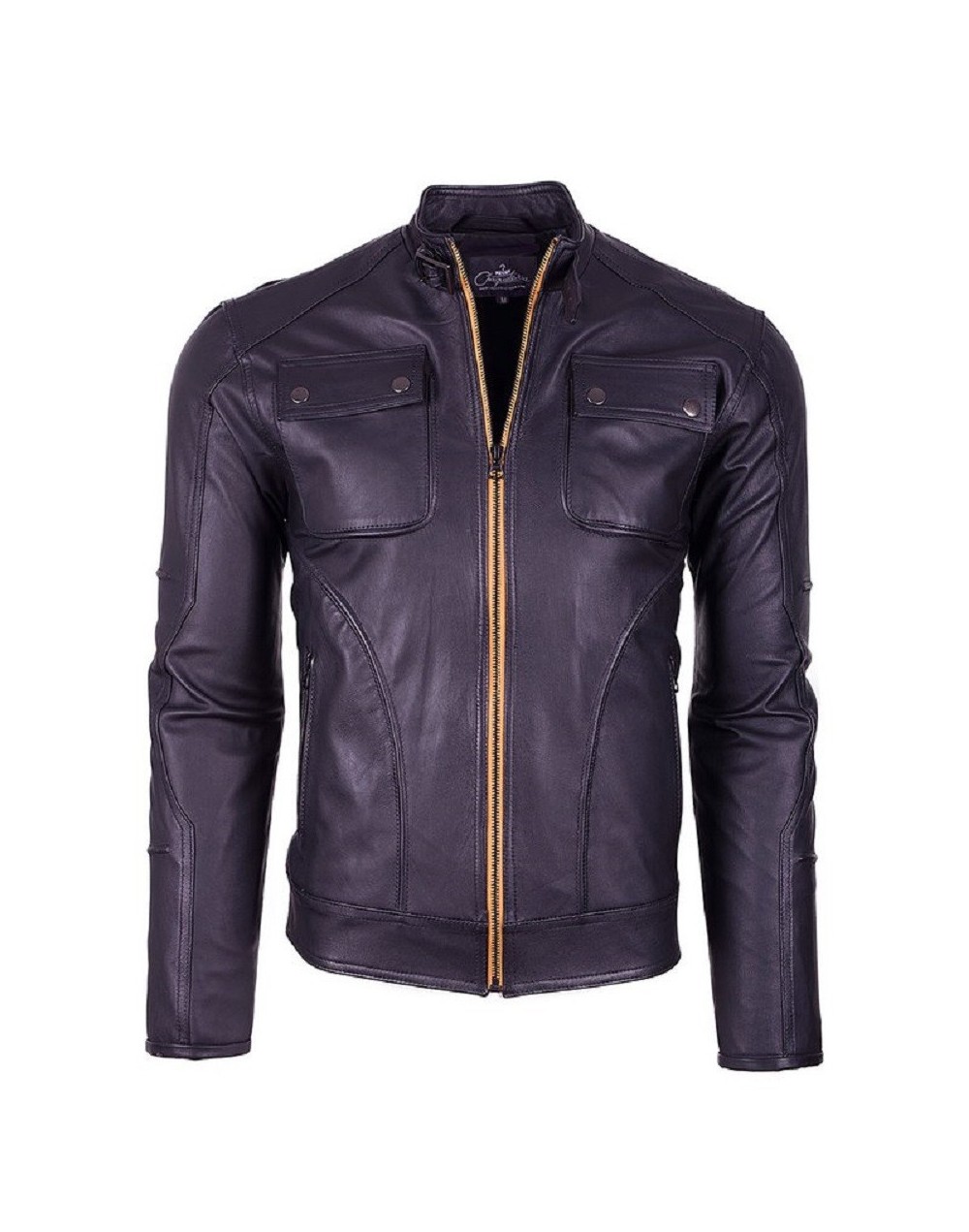 Chaqueta en cuero Abiman negra la chaqueteria 