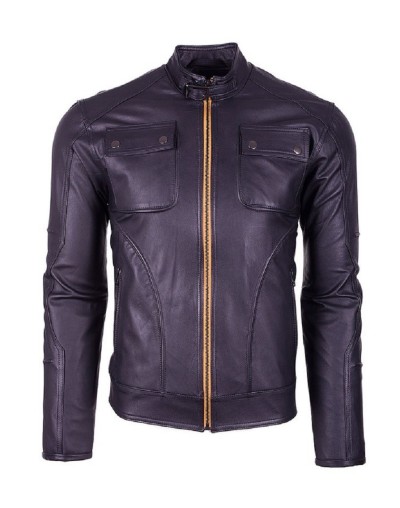 Chaqueta en cuero Abiman negra la chaqueteria 