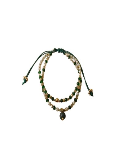 SET DE DOS MANILLAS VERDE ESMARALDA