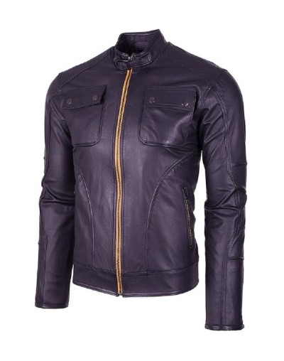 Chaqueta en cuero Abiman negra la chaqueteria 