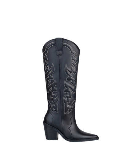 Bota Texana Negra Nebraska para Mujer | Estilo Western Atemporal