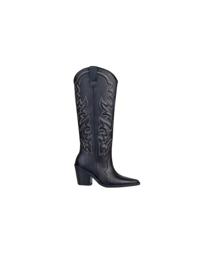 Bota Texana Negra Nebraska para Mujer | Estilo Western Atemporal