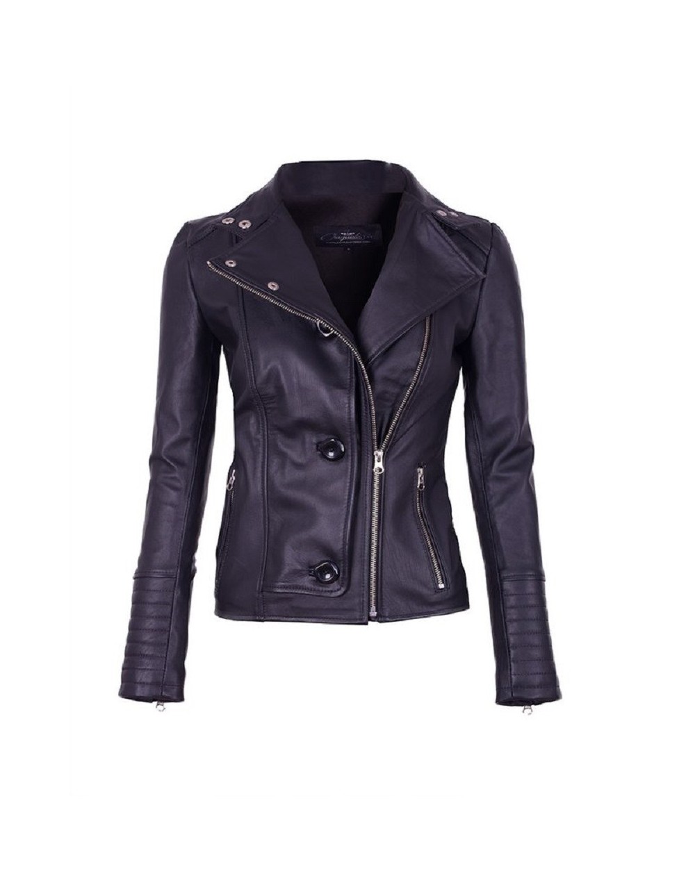 Chaqueta en cuero lchlw49 black la chaqueteria 