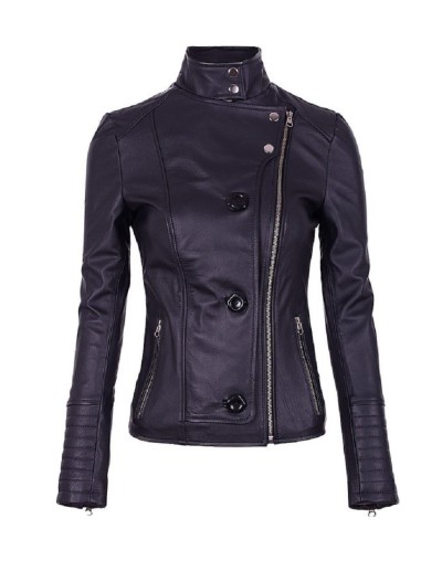 Chaqueta en cuero lchlw49 black la chaqueteria 