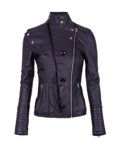 Chaqueta en cuero lchlw49 black la chaqueteria 