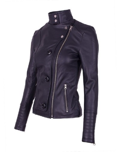 Chaqueta en cuero lchlw49 black la chaqueteria 