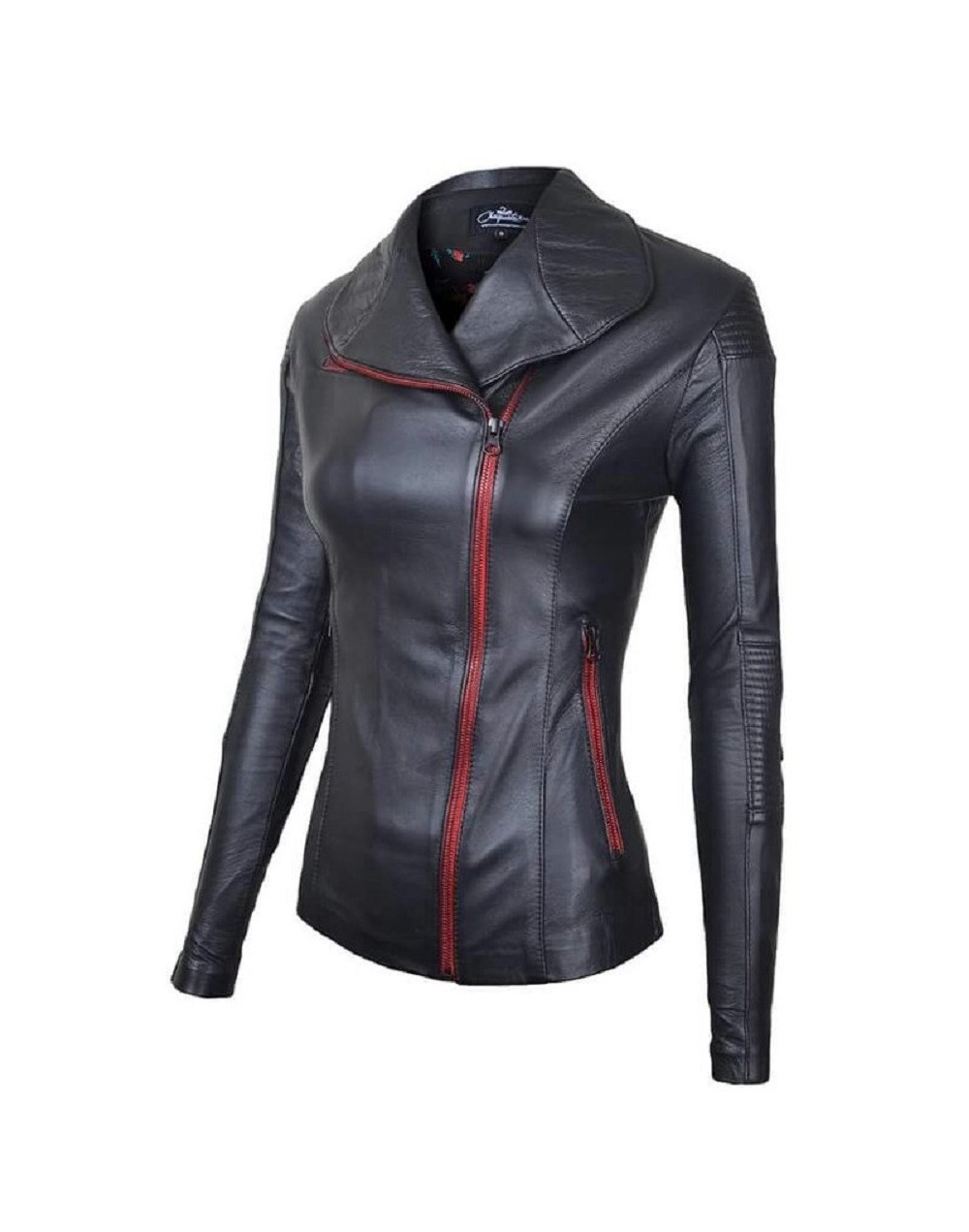 Chaqueta en cuero mujer lchlw12 black la chaqueteria 